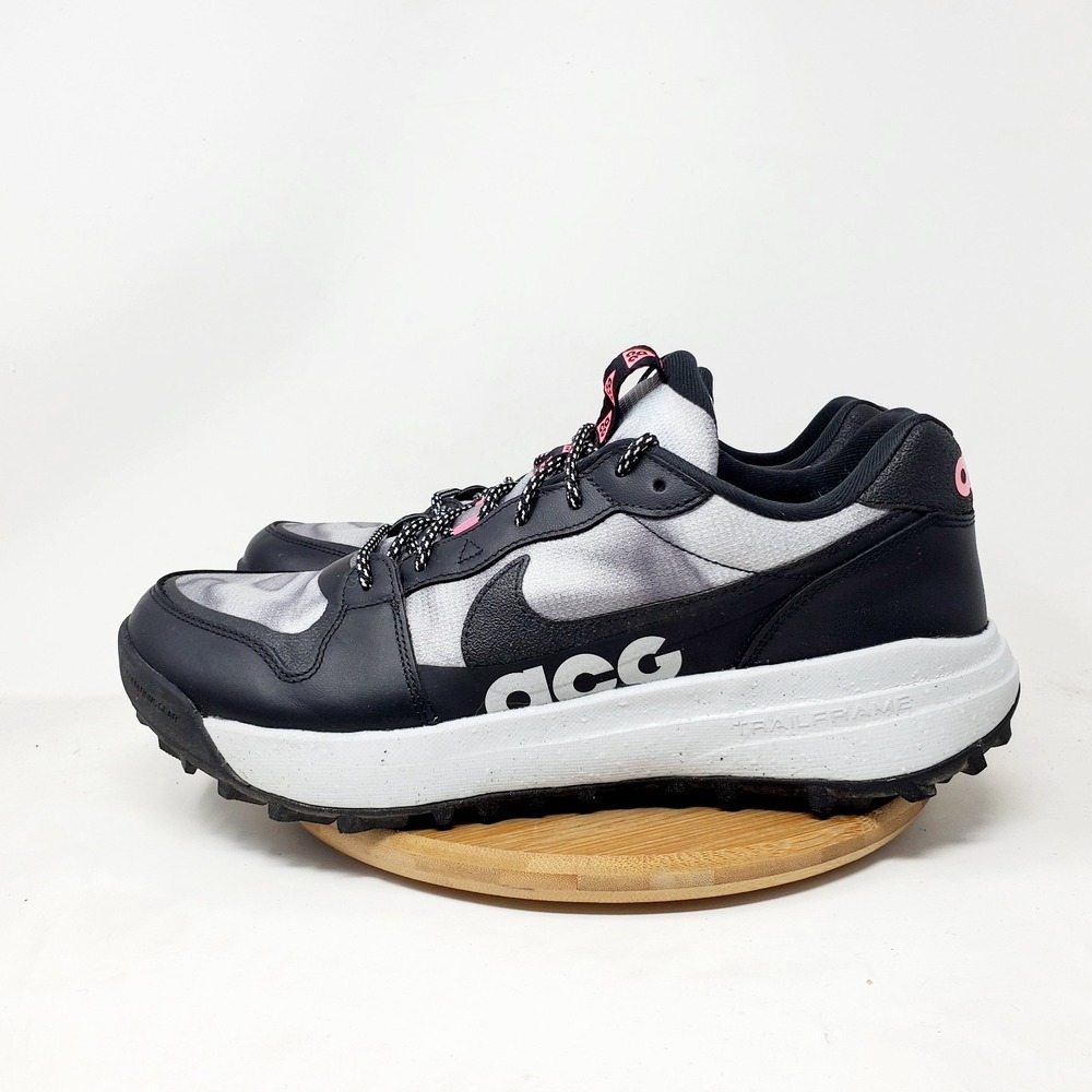 Nike ACG Lowcate SE Shoe Mens 11.5 Black Grey Lace Up Low Running Hiking Sneaker